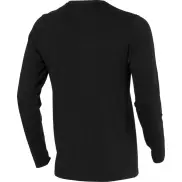 Męski T-shirt organiczny Ponoka z długim rękawem, l, czarny