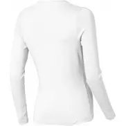 Damski T-shirt organiczny Ponoka z długim rękawem, xs, biały