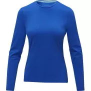 Damski T-shirt organiczny Ponoka z długim rękawem, xs, niebieski