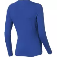 Damski T-shirt organiczny Ponoka z długim rękawem, xl, niebieski