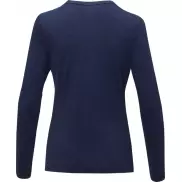 Damski T-shirt organiczny Ponoka z długim rękawem, 2xl, niebieski
