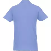 Helios - koszulka męska polo z krótkim rękawem, l, niebieski