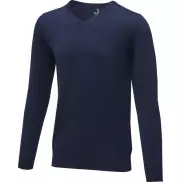 Stanton - męski sweter w serek, xs, niebieski