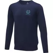 Merrit - męski sweter z okrągłym dekoltem, 3xl, niebieski