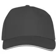 rozowy, 5-panelowa czapka CETO, szary