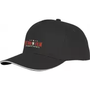 rozowy, 5-panelowa czapka CETO, czarny