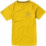 Damski T-shirt Niagara z krótkim rękawem z dzianiny Cool Fit odprowadzającej wilgoć, s, żółty