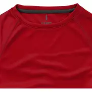 Damski T-shirt Niagara z krótkim rękawem z dzianiny Cool Fit odprowadzającej wilgoć, l, czerwony