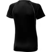 Damski T-shirt Quebec z krótkim rękawem z dzianiny Cool Fit odprowadzającej wilgoć, 2xl, czarny