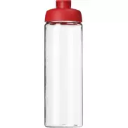 Bidon H2O Vibe o pojemności 850 ml z otwieranym wieczkiem, biały, czerwony