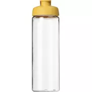 Bidon H2O Vibe o pojemności 850 ml z otwieranym wieczkiem, biały, żółty