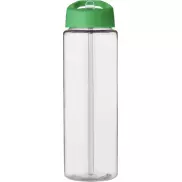 Bidon H2O Vibe o pojemności 850 ml z wieczkiem z dzióbkiem, biały, zielony