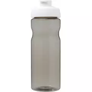 Bidon H2O Eco o pojemności 650 ml z wieczkiem zaciskowym, szary, biały