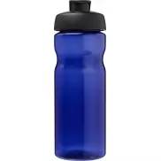 Bidon H2O Eco o pojemności 650 ml z wieczkiem zaciskowym, niebieski, czarny