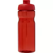 Bidon H2O Eco o pojemności 650 ml z wieczkiem zaciskowym, czerwony