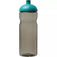 Bidon H2O Eco o pojemności 650 ml z wypukłym wieczkiem, szary, niebieski