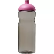Bidon H2O Eco o pojemności 650 ml z wypukłym wieczkiem, szary, różowy