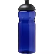 Bidon H2O Eco o pojemności 650 ml z wypukłym wieczkiem, niebieski, czarny
