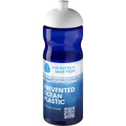 Bidon H2O Eco o pojemności 650 ml z wypukłym wieczkiem, niebieski, biały
