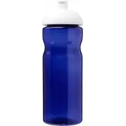 Bidon H2O Eco o pojemności 650 ml z wypukłym wieczkiem, niebieski, biały