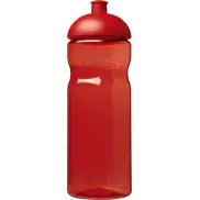 Bidon H2O Eco o pojemności 650 ml z wypukłym wieczkiem, czerwony