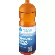 Bidon H2O Eco o pojemności 650 ml z wypukłym wieczkiem, pomarańczowy