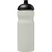 Bidon H2O Eco o pojemności 650 ml z wypukłym wieczkiem, biały, czarny