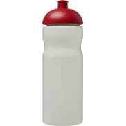 Bidon H2O Eco o pojemności 650 ml z wypukłym wieczkiem, biały, czerwony