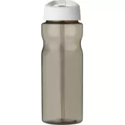 Bidon H2O Eco o pojemności 650 ml z wieczkiem z dzióbkiem, szary, biały