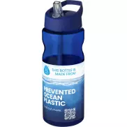 Bidon H2O Eco o pojemności 650 ml z wieczkiem z dzióbkiem, niebieski