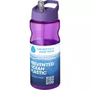 Bidon H2O Eco o pojemności 650 ml z wieczkiem z dzióbkiem, fioletowy