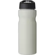 Bidon H2O Eco o pojemności 650 ml z wieczkiem z dzióbkiem, biały, czarny