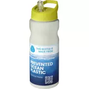 Bidon H2O Eco o pojemności 650 ml z wieczkiem z dzióbkiem, biały, zielony