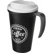 Americano® Grande 350 ml mug with spill-proof lid, czarny, biały