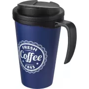 Americano® Grande 350 ml mug with spill-proof lid, niebieski, czarny