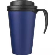 Americano® Grande 350 ml mug with spill-proof lid, niebieski, czarny
