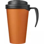 Americano® Grande 350 ml mug with spill-proof lid, pomarańczowy, czarny