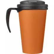 Americano® Grande 350 ml mug with spill-proof lid, pomarańczowy, czarny