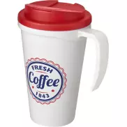 Americano® Grande 350 ml mug with spill-proof lid, biały, czerwony
