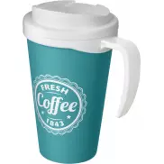 Americano® Grande 350 ml mug with spill-proof lid, niebieski, biały