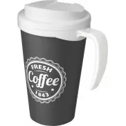 Americano® Grande 350 ml mug with spill-proof lid, szary, biały