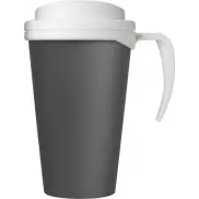 Americano® Grande 350 ml mug with spill-proof lid, szary, biały