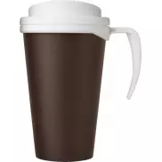 Americano® Grande 350 ml mug with spill-proof lid, brazowy, biały