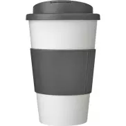 Americano® 350 ml tumbler with grip & spill-proof lid, biały, szary