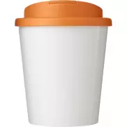 Brite-Americano® Espresso 250 ml tumbler with spill-proof lid, biały, pomarańczowy