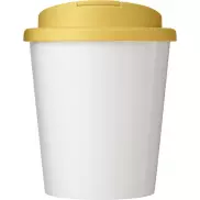 Brite-Americano® Espresso 250 ml tumbler with spill-proof lid, biały, żółty