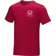 Męska koszulka organiczna Azurite z krótkim rękawem z certyfikatem GOTS, xs, czerwony