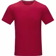Męska koszulka organiczna Azurite z krótkim rękawem z certyfikatem GOTS, xs, czerwony