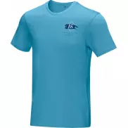 Męska koszulka organiczna Azurite z krótkim rękawem z certyfikatem GOTS, m, niebieski