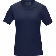 Damska koszulka organiczna Azurite z krótkim rękawem z certyfikatem GOTS, s, niebieski